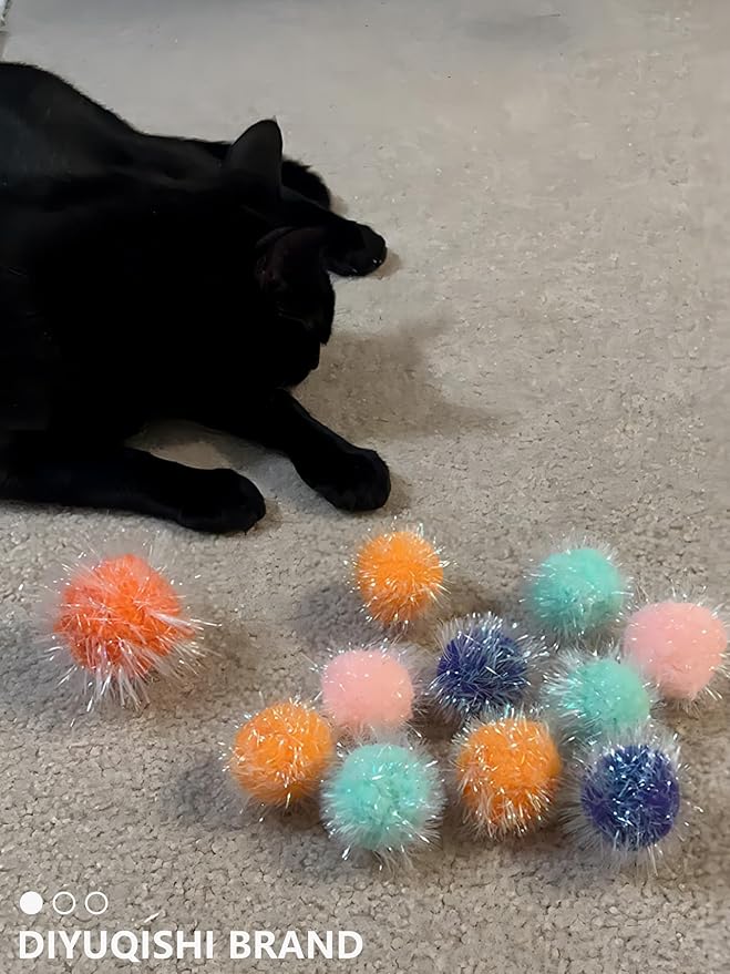 50-Pack Soft Cat Toy Balls – Fun Playtime & Exercise for All Cats (1.5 inch, Cat Toys Mega Set)-PawvioPets