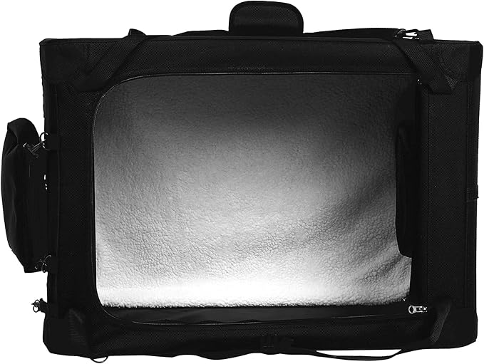 Amazon Basics Folding Portable Soft Pet Dog Crate Carrier Kennel, 30 x 21 x 21 inches, Black-PawvioPets