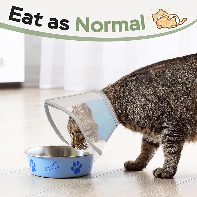 Cat Cone Collar Soft: Comfortable Waterproof Mesh Recovery Cone After Surgery to Stop Licking and Scratch, Alternative to Plastic Elizabeth Head/Neck Cone-PawvioPets