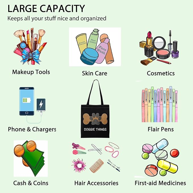 FOTAP Dog Owner Shopping Tote - Dog Park Bag and Doggie Gift-PawvioPets