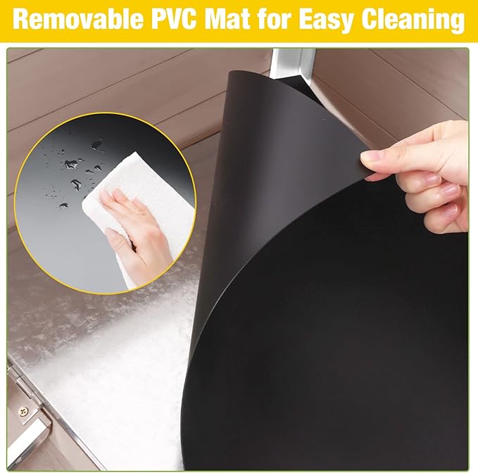 AIVITUVIN Wooden Guinea Pig Cage Indoor with Cooling Plate and Anti-Chewing Edges Two-Story Rabbit Hutch Pull Out Tray Outdoor Rabbit Cage with Raised Stand and Wire Mesh Small Animals Cage (Brown-PawvioPets