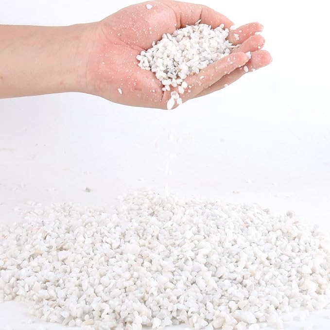 3lb White Cactus Pea Gravel Rocks,1/4 Inch Pebbles for Indoor Plants, Natural Succulent Rock and River Rocks Decorative for Aquariums, Vases, Outdoor Gardening, Top Dressing for Potted Plants-PawvioPets