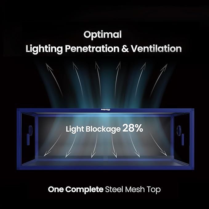 85 Gallon Snake Enclosure, Front Opening Reptile Tank for Easy Maintenance, Reptile Terrarium with Top Screen Ventilation 48''x24''x18''-PawvioPets