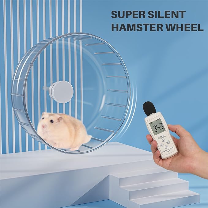 BUCATSTATE Hamster Wheel Silent, 5.5in Exercise Running Whees Quiet Spinner Mouse Wheels for Gerbil Dwarf Syrian Hamster Rat Mice-PawvioPets