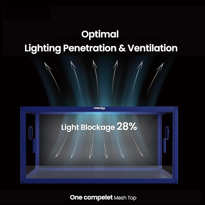 50 Gallon Bearded Dragon Tank, Reptile Enclosure for Easy Maintenance, Front Opening Reptile Tank with Top Screen Ventilation & Glass Sliding Door 36''x18''x18''-PawvioPets