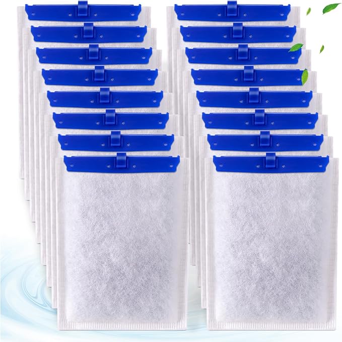 16-Pack Large Replacement Filter Cartridges Compatible with Tetra Whisper Bio-Bag Filters Large Aaquarium Filter Cartridges for Whisper 20i/40i /IQ20/30/45/60 PF20/30/40/60 Power Filters-PawvioPets