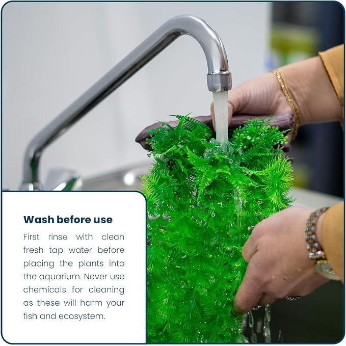 3PCS Artificial Aquarium Plants Set Extra Large - Big Natural Looking Plastic Decoration for Fish, Axolotl and Turtle Tanks – Tall Realistic Tank, Swamp and Pond Fake Plant Decorations.-PawvioPets