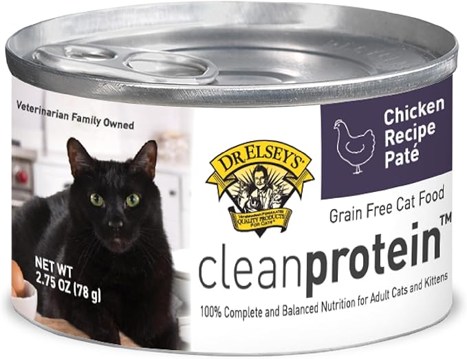 Dr. Elsey's cleanprotein Chicken Recipe Wet Cat Food (Case of 24), 2.75 oz Canned Food-PawvioPets