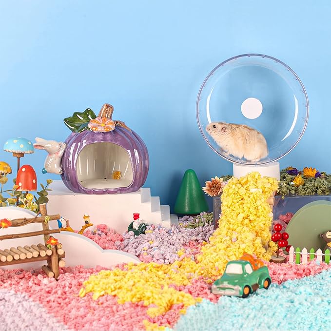 BUCATSTATE Hamster Wheel Silent, 5.5in Exercise Running Whees Quiet Spinner Mouse Wheels for Gerbil Dwarf Syrian Hamster Rat Mice-PawvioPets