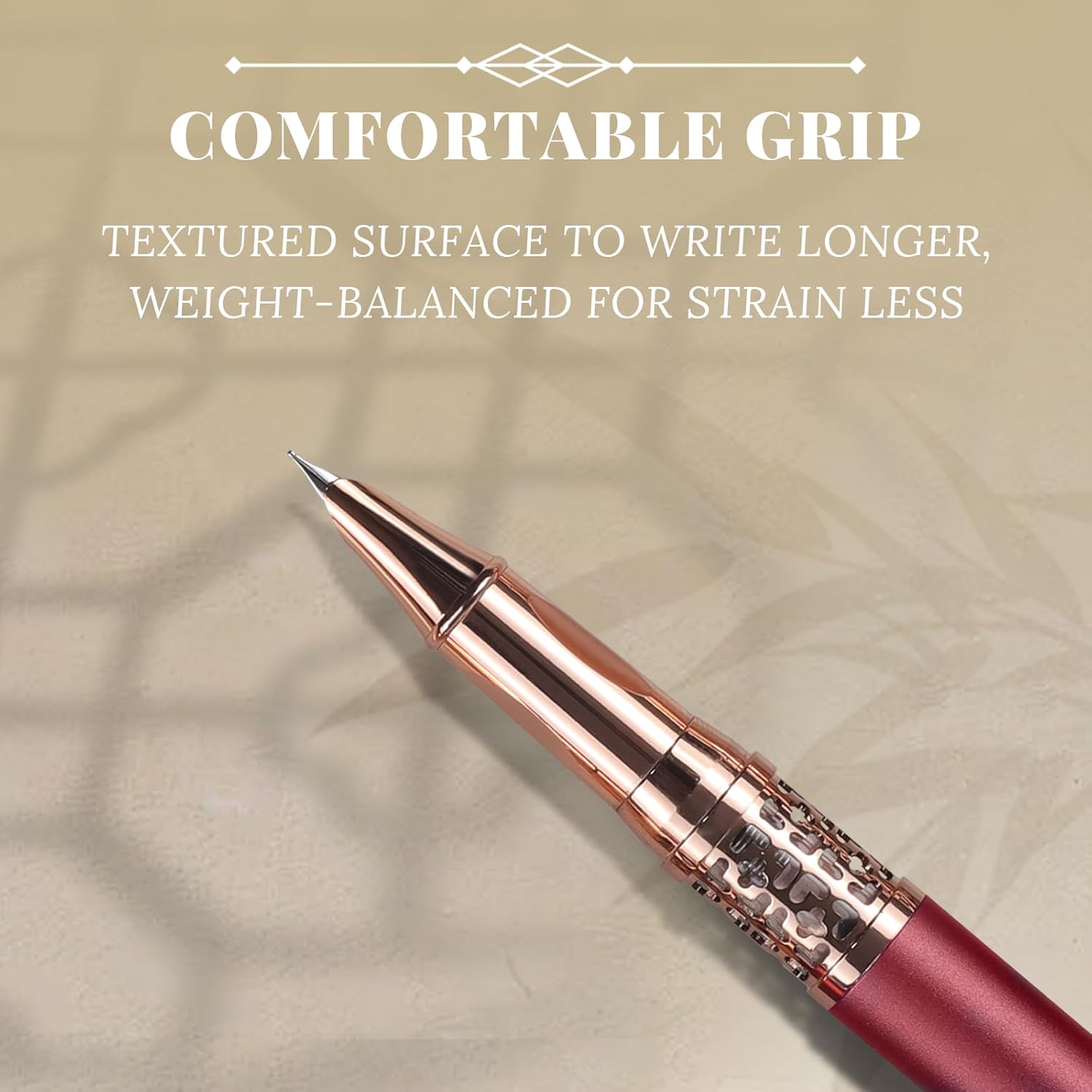 YUNCHUN Refillable Fountain Pen Fine Nib, Fancy Ink Pen with 5 Black & 5 Blue Ink Refills Cartridges, Cool Ink Pens for Writing, Business Metal, Best Gift Set for Men & Women, Red