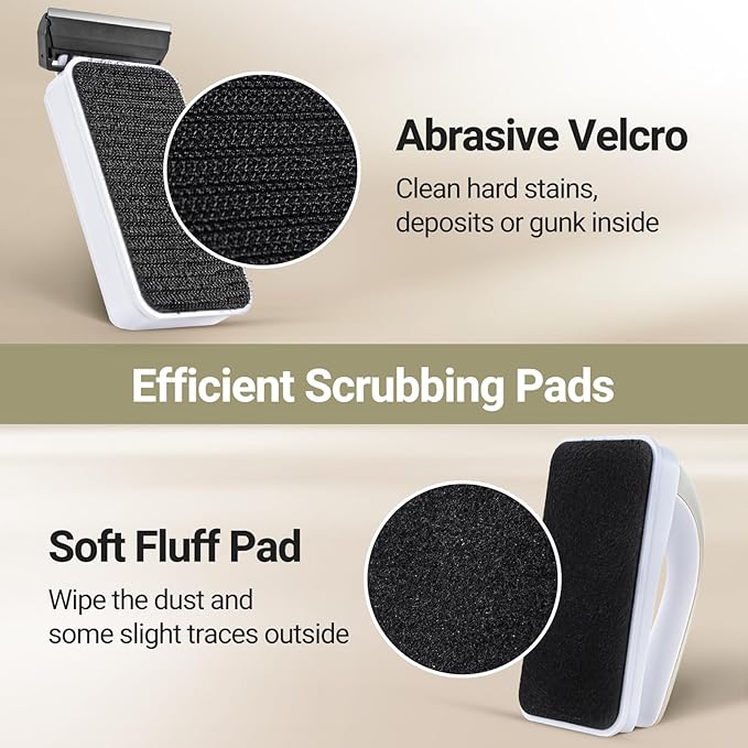 Aquarium Magnet Glass Cleaner, Magnetic Fish Tank Cleaner with Algae Scraper, Double Sided Cleaning Scrubber Brush with Handle, Titanium Blade, Self-Floating, Fit 1/4"-1/2" Thick Glass, Large-PawvioPets