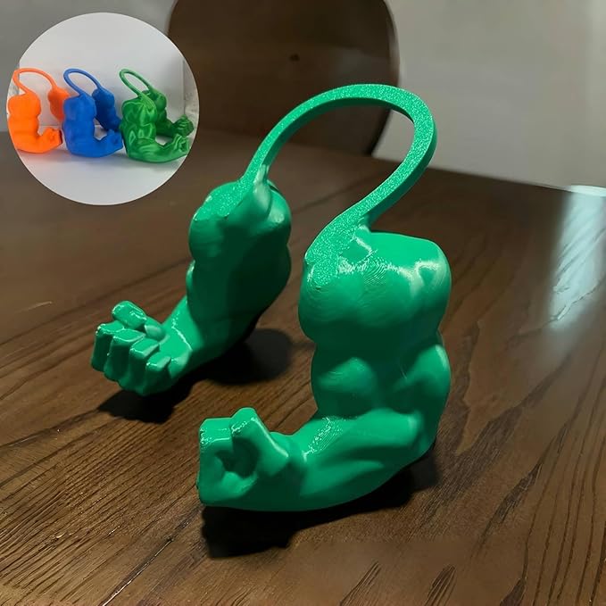 Funny Cat Muscle Arm, 3D Print Cat Neck Arm with Muscles, Funny Pet Prop Boom Arm, for Kitten Birthday Party Supplies(Blue)-PawvioPets