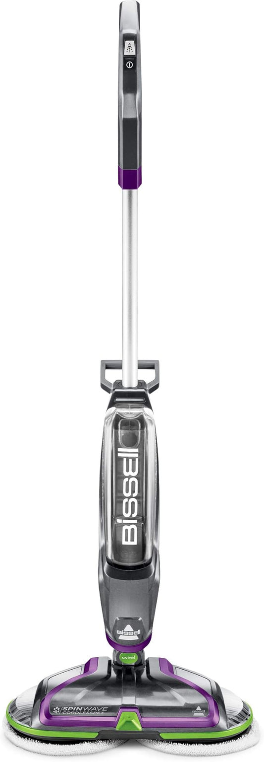 BISSELL® Spinwave Cordless Pet Hard Floor Spin Mop Cleaner 18V with washable mop pads for sealed hard floors, 23157-PawvioPets