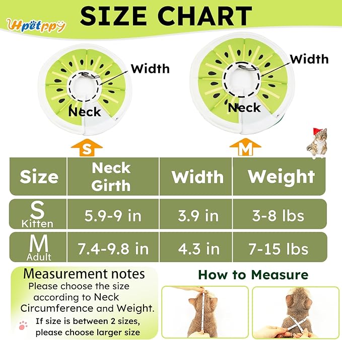 Cat Cone Collar Soft, Waterproof Cat Recovery Collar After Surgery, Adjustable Pet Donut Collar, Safety Elizabethan Collar to Prevent Licking Wounds for Kittens, Pet Cone Alternative-PawvioPets