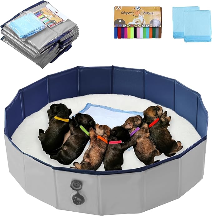 Artilife Whelping Box for Dogs Birthing,Welping Box Whelping Pen Whelping Box for Puppies Whelping Supplies-PawvioPets