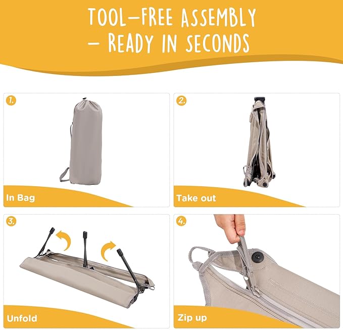 Daisy Cot, Medium Foldable Elevated Dog Bed, Portable Raised Outdoor Folding Dog Cot, Cooling, Chew Proof, Waterproof, Heavy Duty Up to 160 lbs for Camping/Home, Brown, 32"x 19"x6"-PawvioPets