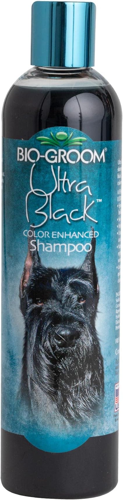 Bio-Groom Ultra-Black Dog Shampoo – Color Enhancing Pet Shampoo, Dog Bathing Supplies, Puppy Wash, Dog Grooming Supplies, Cruelty-Free, Made in USA, Coat Brightener Shampoo – 12 fl oz 1-Pack-PawvioPets