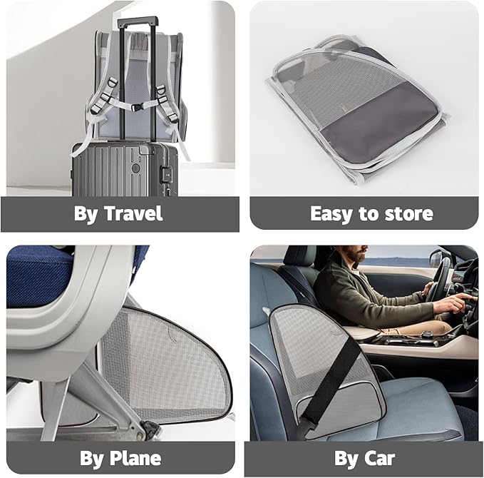 Cat Backpack Carrier,Pet Carrier Airline Approved for Small Dog Cat Puppy Kitten Bunny,Ventilated Mesh Design Animal Backpack for Hiking Camping Travel Bag (Light Grey)-PawvioPets