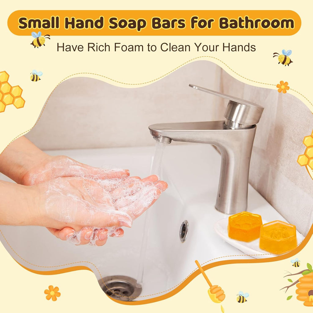 48 Set Baby Shower Favors Bee Party Favors Including Honeycomb Soap with Thank You Card Gift Honey Soap for Guest Gender Reveal Honey Gift Birthday Party Decorations (Yellow)