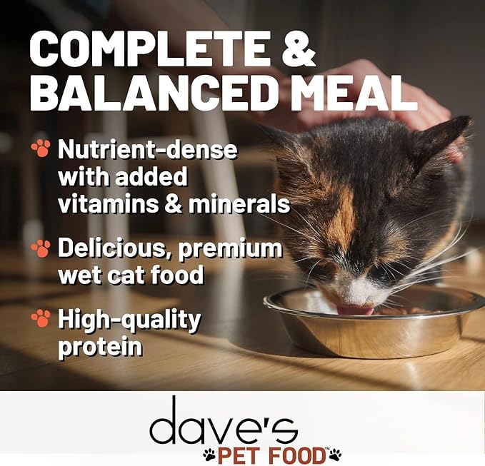 Dave's Pet Food Grain Free Wet Cat Food (Shredded Chicken in Gravy), Made in Canada Naturally Healthy Canned, Added Vitamins & Minerals, Wheat & Gluten-Free, GMO-Free, 5.5oz (24 Pack)-PawvioPets