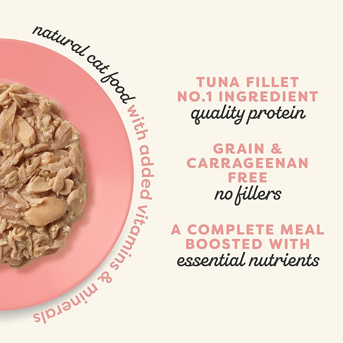 Applaws Vitality Wet Cat Food in Broth, Natural Canned Cat Food, Wet Food for Cats with Added Vitamins and Minerals, Grain and Carrageenan Free, Tuna Fillet & Salmon in Broth (24 Count, 2.47 oz Cans)-PawvioPets