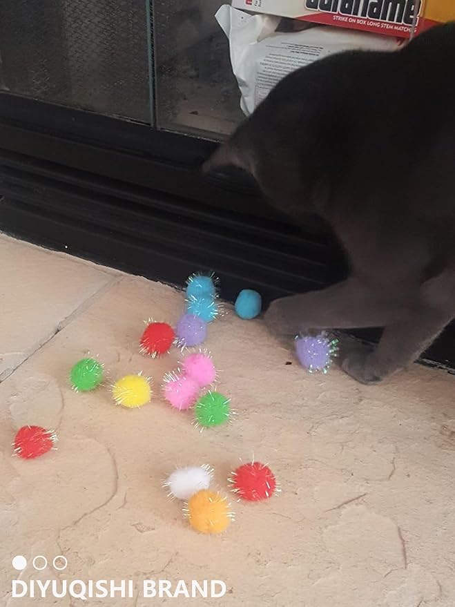 50-Pack Soft Cat Toy Balls – Fun Playtime & Exercise for All Cats (1.5 inch, Cat Toys Mega Set)-PawvioPets