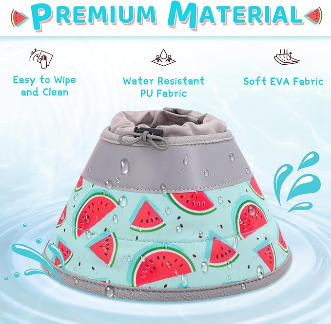 Cat Cone Collar Soft to Stop Licking, Adjustable, Foldable Lightweight Kitten Cones After Surgery Recovery for Cats & Kittens, Cat Cone Alternative (Blue, M)-PawvioPets