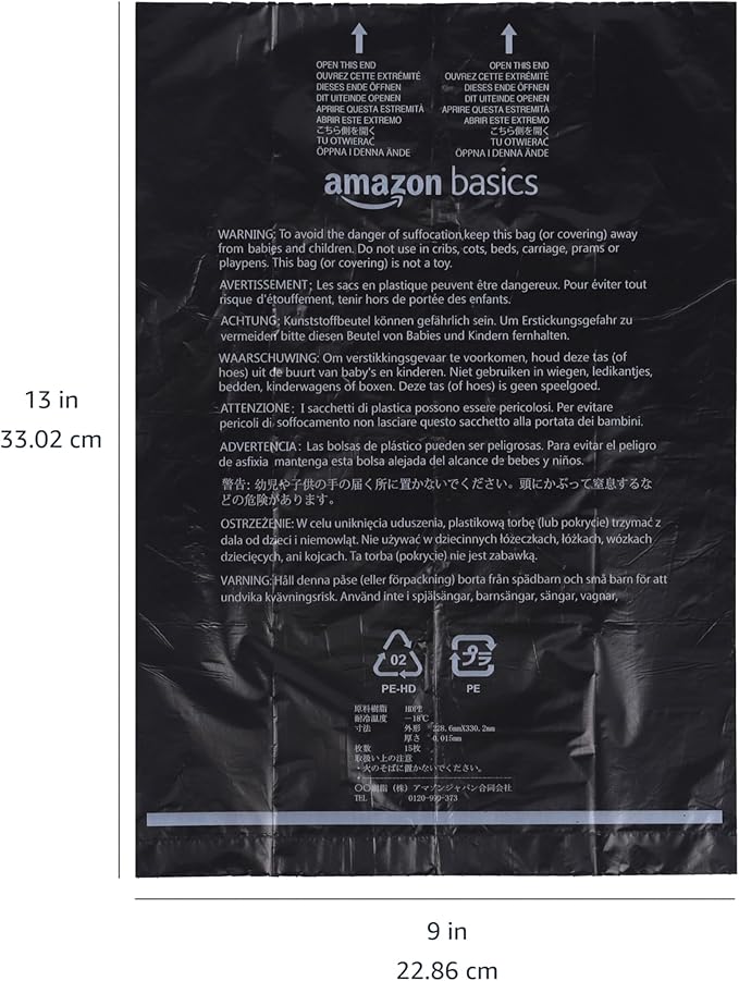 Amazon Basics Dog Poop Bags with Dispenser, 300 Count, Enhanced for Guaranteed Leakproof, Unscented, Includes Leash Clip-PawvioPets