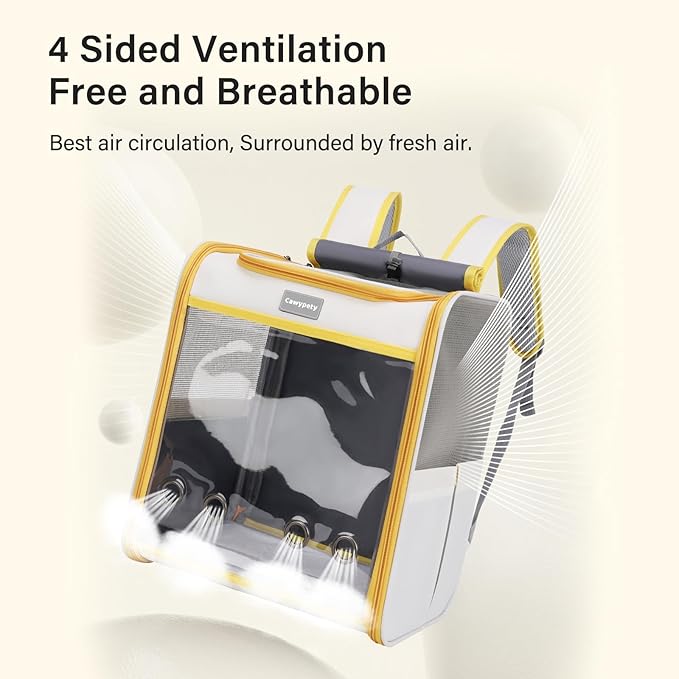 Cat Backpack Carrier, Collapsible and Breathability Cat Carrier Large for Cat Under 16 lbs, Dog and Small Pet Carrier Bag Used in Travel, Car-PawvioPets