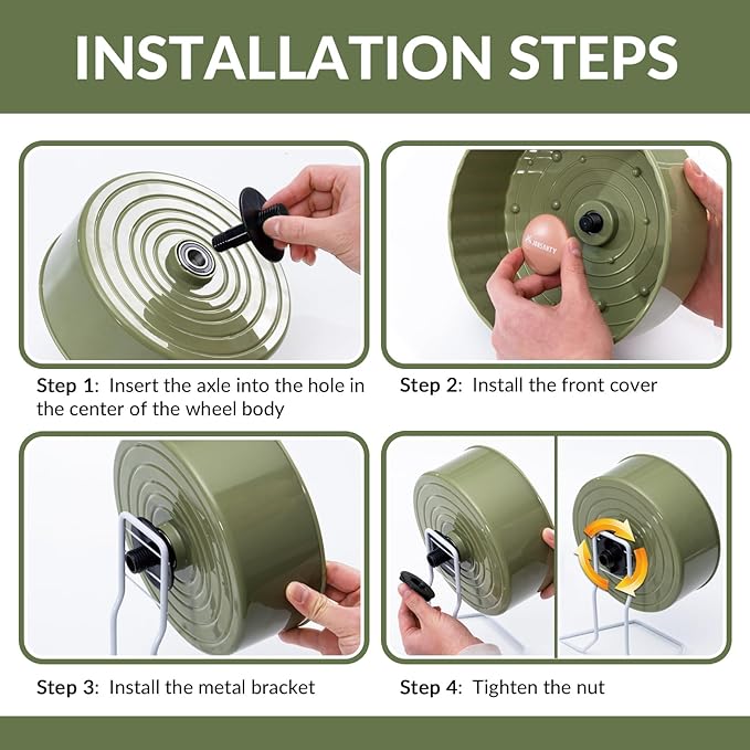 8.4" Silent Hamster Wheel, Non-Slip Track, Exercise, Release Stress, Relieve Anxiety, Adjustable Height Stand, for Syrian Dwarf Hamster, Gerbil, Mice, Other Small Medium Sized Pets, Green-PawvioPets