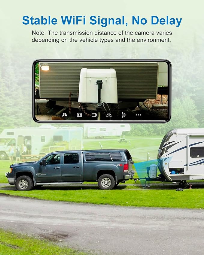 1080P Magnetic Wireless Backup Camera, 90 Days Standby Rechargeable Battery, Waterproof Rear/Front View Camera for Hitching Boat Trailer Horse Pickup RV Car for iPhone iPad Android-PawvioPets