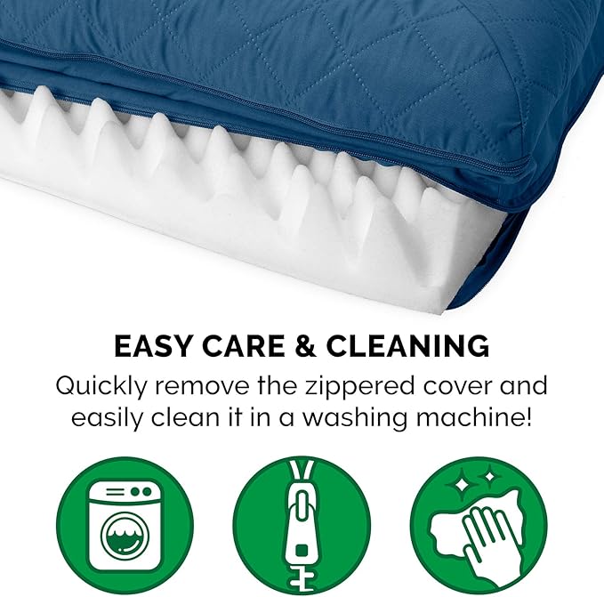 Furhaven Orthopedic Dog Bed for Large Dogs w/ Removable Bolsters & Washable Cover, For Dogs Up to 95 lbs - Quilted Sofa - Navy (Blue), Jumbo/XL-PawvioPets