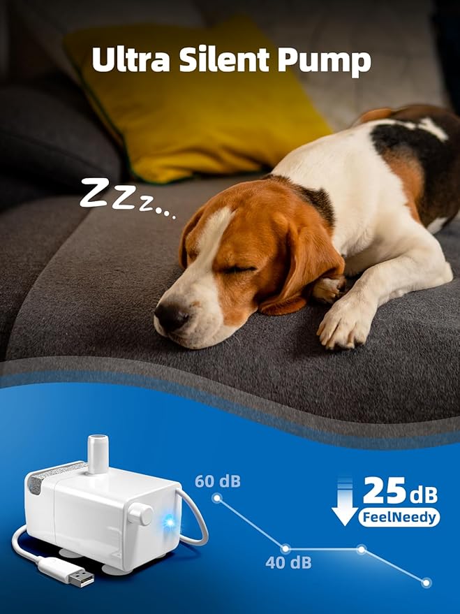 Dog Water Fountain for Large Dogs, 9L/2.4Gal Stainless Steel Dog Fountain with Water Level Window & Filtration, Automatic Pet Water Bowl Dispenser Indoor, for All Dogs and Multi-Pet (Pump)-PawvioPets