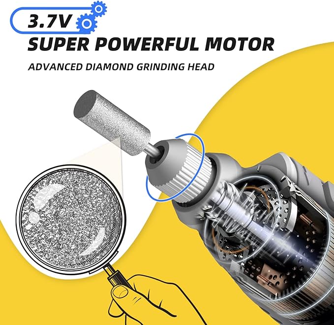 Dog Nail Grinder and Clippers - Upgraded 3-Speed Electric Rechargeable Pet Nail Trimmer with LED Light Super Quiet Paws Grooming Kit Painless Grinding Tool for Large Medium Small Dogs & Cats-PawvioPets