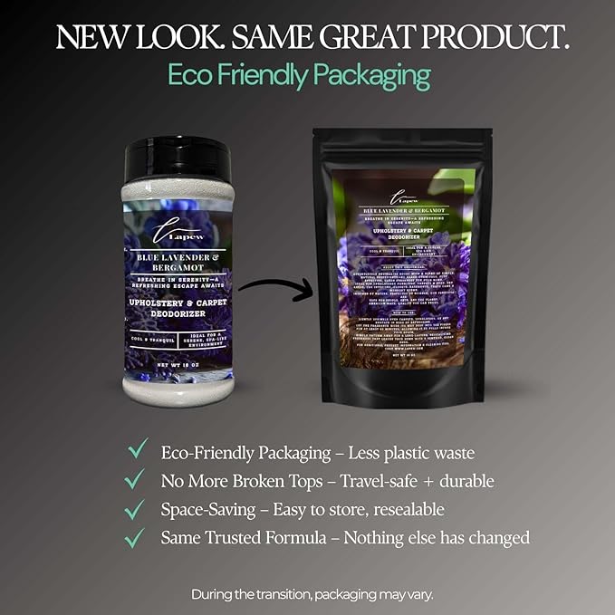 Blue Lavender & Bergamot Carpet Freshener Powder: Powerful Odor Eliminator for Home, Upholstery Deodorizer, Carpet Deodorizer, Pet Urine, Cat Litter Box - Blue Lavender & Bergamot-PawvioPets