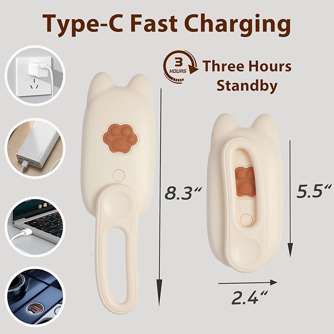 4 in 1 Cat Steam Brush Rechargeable Anti-Static Pet Spray Hair Removal Comb for Shedding and Grooming Multi-functional Pet Massage Brushes for Cats Dogs Small Animals-PawvioPets