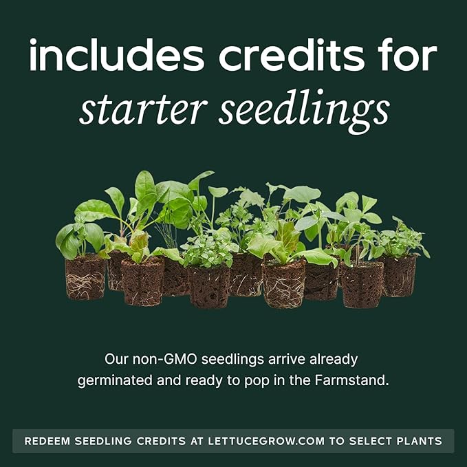 Farmstand Starter Kit with Glow Rings and 24 Seedling Credits | Medium Hydroponic Growing System Kit | Vertical Garden Planter Tower | 4ft 10in Tall-PawvioPets