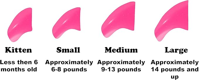 40 Pack Soft Nail Caps for Cat Claws HOT Pink Large-PawvioPets