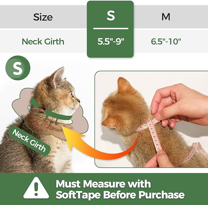 ComSaf Cat Cone Collar Soft - E Cat Collar Cones to Stop Licking After Surgery, Recovery Elizabethan Collar for Cats, Soft Cat Cone for Small Cats Kitten, Waterproof & Lightweight, Brown Leopard, S-PawvioPets