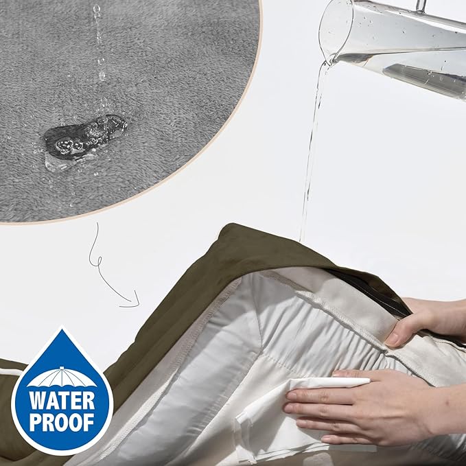 Comfort Expression Waterproof Orthopedic Foam Dog Beds for Large Dogs, Dog Beds Sofa Comfy Pet Bed with Washable Removable Cover & Non-Slip Bottom(Large,Dark Green)-PawvioPets