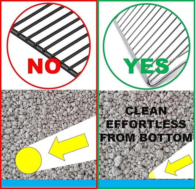 All Metal Litter Scoop, Solid Metal Sifter, Cat Litter Scoop Metal Jumbo, Cat Urine Scoop, Litter Scooper with Holder, Litter Scooper Holder, Jumbo Cat Litter Scoop Sifter Scooper Holder-PawvioPets