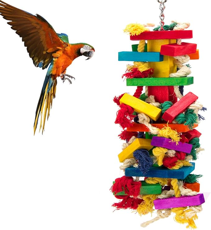 Extra Large Bird Parrot Toys for Macaws, African Grey, Amazon Parrots Bird Gifts-PawvioPets