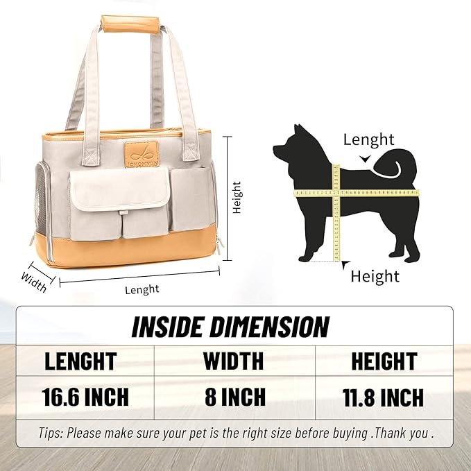 Dog Carrier, Cat Carrier, Pet Carrier, Foldable Waterproof Premium PU Leather Oxford Cloth Dog Purse, Portable Tote Bag Carrier for Small to Medium Cats and Small Dogs-PawvioPets