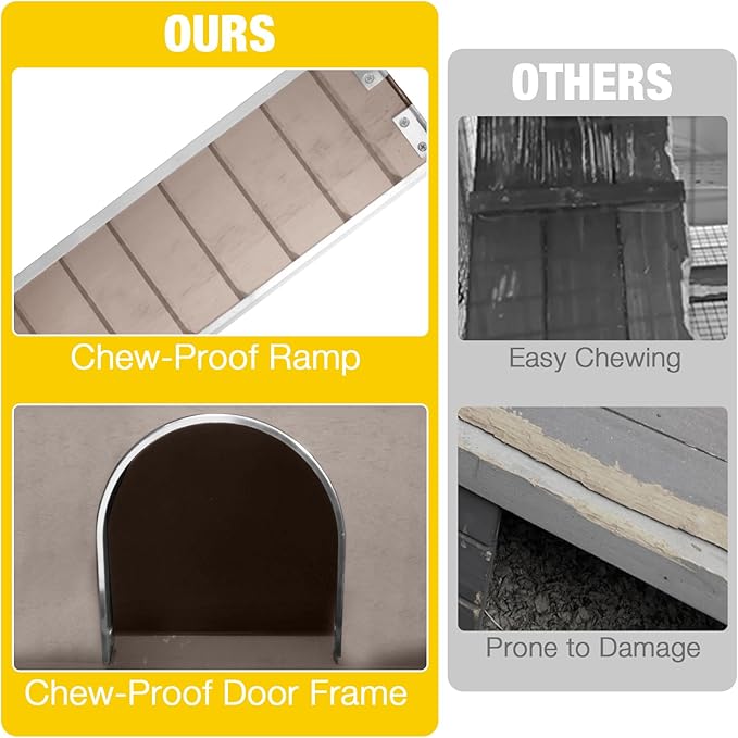 AIVITUVIN Wooden Guinea Pig Cage Indoor with Cooling Plate and Anti-Chewing Edges Two-Story Rabbit Hutch Pull Out Tray Outdoor Rabbit Cage with Raised Stand and Wire Mesh Small Animals Cage (Brown-PawvioPets