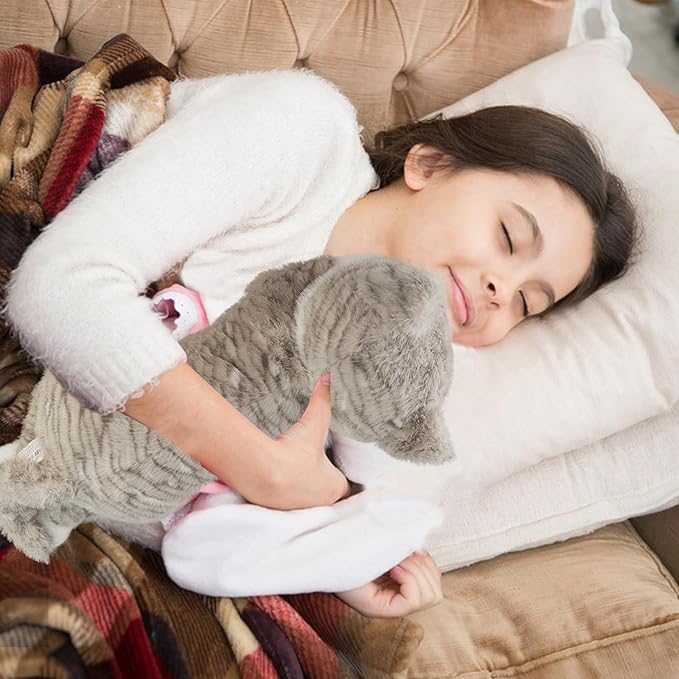 19 inch 3 lbs Cat Weighted Stuffed Animals, Realistic Weighted Cat Stuffed Animal, Sensory Comfort Plush Throw Pillow, Soft Kawaii Stuffed Kitty Plush Toy Gift for Adults Kids Youth-PawvioPets