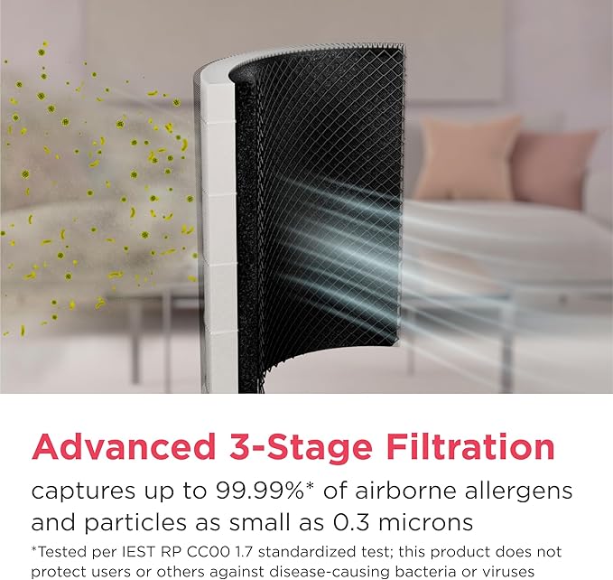 Frigidaire PureA300 HEPA Air Purifier with Wi-Fi for Small Bedrooms, Covers up to 850 Sq. Ft., 3-Stage Filtration, Energy Star Certification, Air Quality Monitoring, Smart Mode, Ultra Quiet, White-PawvioPets