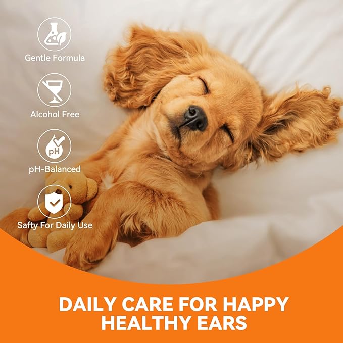 Ear Cleaner for Dog & Cats, Dog Ear Drop and Infection Treatment, Dog Ear Cleaning Solution- Cleaning,Soothing, and Deodorizing Itchy Ears - 8oz-PawvioPets