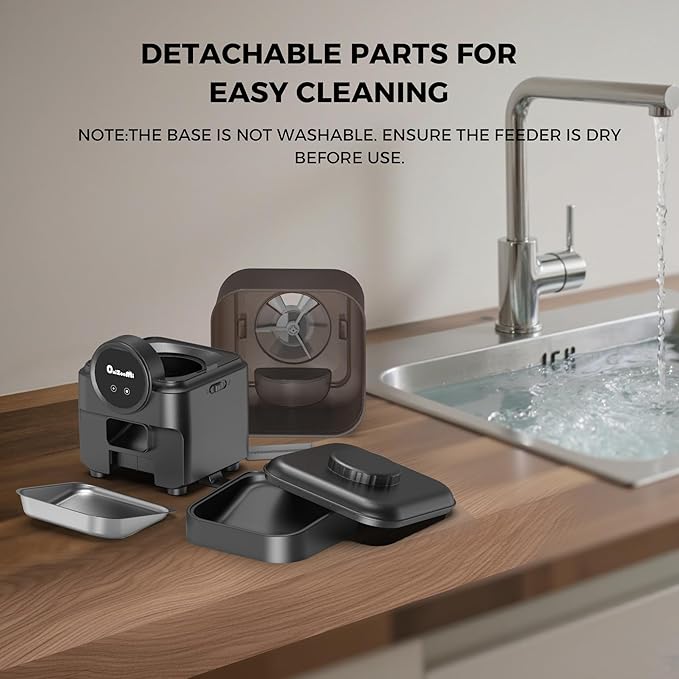 Automatic 6L Cat and Dog Feeder - Pet Feeder with WiFi and Smart Control via App - for Cats and Small Dogs, Auto Timed Food, Stainless Steel Bowl, Dual Powered, 12-Day Battery Life After Power Off-PawvioPets