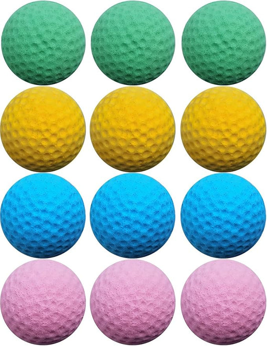Cat Golf Balls for Indoor Kitten Toys - Interactive Sponge Foam Soccer Balls (Mixed)-PawvioPets