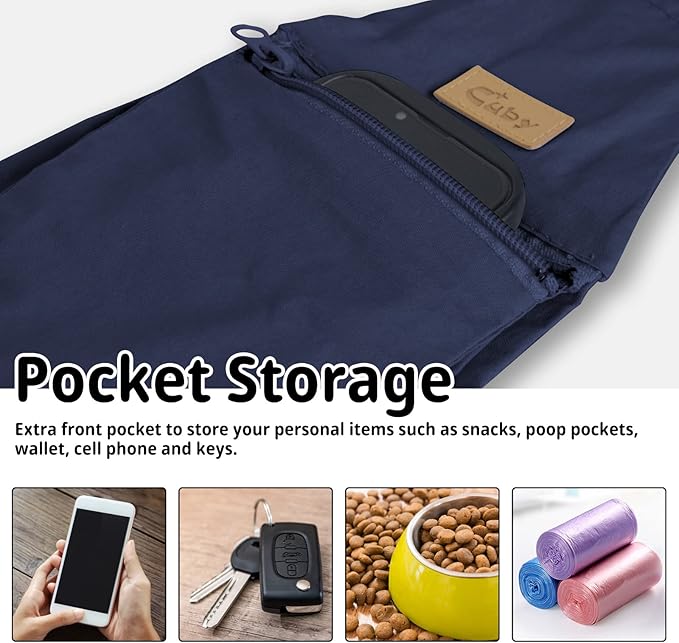 CUBY Dog and Cat Sling Carrier - Hands Free Reversible Pet Papoose Bag - Soft Pouch and Tote Design - Adjustable - Suitable for Puppy, Small Dogs, and Cats for Outdoor Travel-PawvioPets